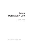 Canon MultiPASSTM C50 User's Manual