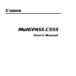 Canon MultiPASS C555 User's Manual