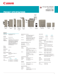 Canon C9065S Specification Sheet