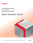 Canon imageRUNNER ADVANCE 8285 Operation Guide