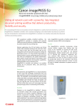 Canon imageRUNNER 5050 Specification Sheet