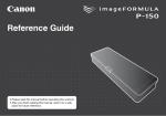 Canon IMAGEFORMULA P-150 User's Manual