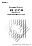 Canon DR-2050SP Owner's Manual
