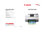 Canon i900D Quick Start Manual