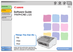 Canon FAXPHONE L120 Software Guide
