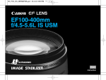 Canon EF100-400mm User's Manual