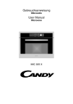 Candy MIC 305 X User's Manual