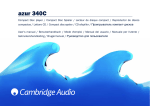 Cambridge Audio Azur 340C User's Manual