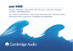Cambridge Audio 540D User's Manual