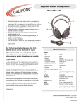 Califone SA-740 User's Manual