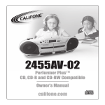 Califone Performer+2455AV-02 User's Manual