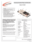 Califone Economy 3132AV User's Manual