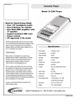 Califone Economy 3112AV User's Manual