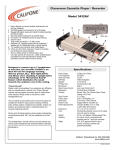 Califone Classroom 3432AV User's Manual