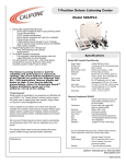 Califone 5262PLC User's Manual