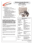 Califone 3432IR-PLC User's Manual