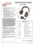 Califone 3068AV User's Manual