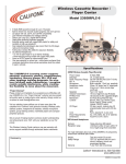 Califone 2395IRPLC-6 User's Manual