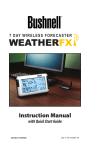 Bushnell WEATHERFX 960900C User's Manual