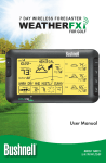 Bushnell WEATHERFX 960071C User's Manual