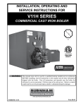 Burnham V11H Boiler Installation and Operation Manual