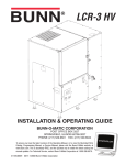 Bunn LCR-3 User's Manual