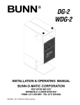 Bunn WDG-2 User's Manual
