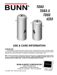 Bunn TDS5 User's Manual