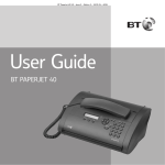 BT PaperJet 40 User's Manual