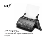 BT DECTfax Fax machine and digital system User's Manual