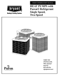 Bryant Puron Refrigerant Single Speed User's Manual