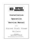 Bryan Boilers Forced Draft Steam Boilers User's Manual