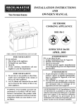 Broilmaster SSG-36 User's Manual