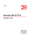 Brocade Communications Systems Brocade VDX 8770-4 User's Manual