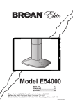 Broan ELITE E54000 User's Manual