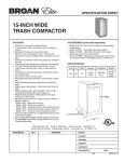 Broan Elite 15Bl User's Manual