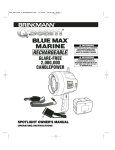 Brinkmann Rechargeable Glare-Free Spotlight 800-1620-0 User's Manual