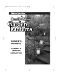 Brinkmann Candle Glow Garden Lanterns User's Manual