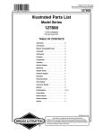 Briggs & Stratton 127800 Series User's Manual