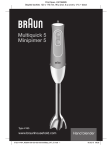 Braun MQ 500 Soup Instruction Manual