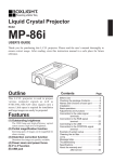 BOXLIGHT MP-86i User's Manual