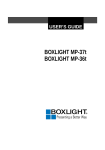 BOXLIGHT MP-36t User's Manual
