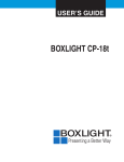 BOXLIGHT CP-18t User's Manual