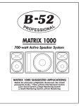 Bowers & Wilkins MATRIX 1000 User's Manual
