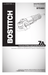 Bostitch BTE820K User's Manual