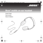 Bose Mobile On-Ear Headset User's Manual