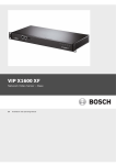 Bosch X1600 User's Manual