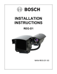 Bosch REG-D1 User's Manual