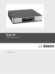 Bosch Appliances DVR XF User's Manual