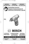 Bosch Power Tools PS20 User's Manual